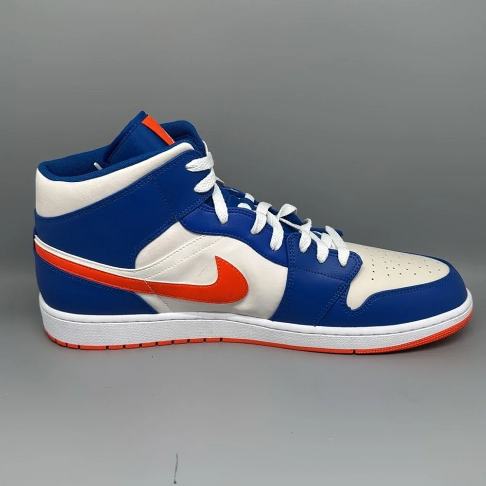 Air Jordan 1 Mid Game Royal‎ Rush Orange FD1029-400 Men's Sz 18